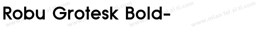 Robu Grotesk Bold字体转换